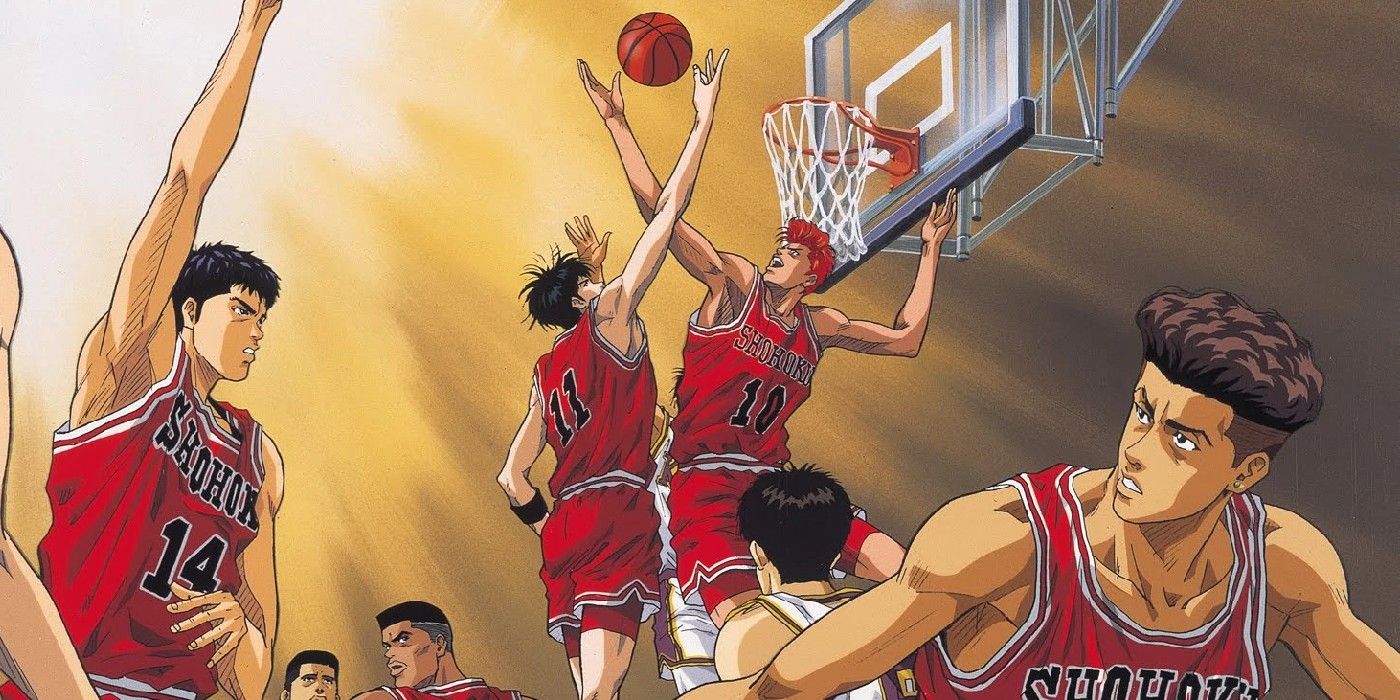 Sakuragi And Rukawa Go For The Rebound In Slam Dunk