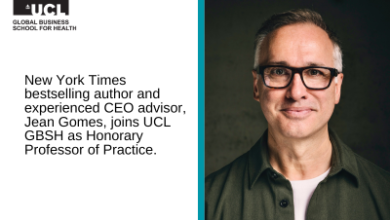 New York Times bestselling author Jean Gomes joins UCL GBSH’s leadership team | Global Business School for Health