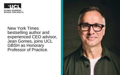 New York Times bestselling author Jean Gomes joins UCL GBSH’s leadership team | Global Business School for Health New York Times bestselling author Jean Gomes joins UCL GBSH’s leadership team | Global Business School for Health