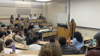 Author Nikki Walker speaks to Global Supply Chain Association and Black Student Union at BYU