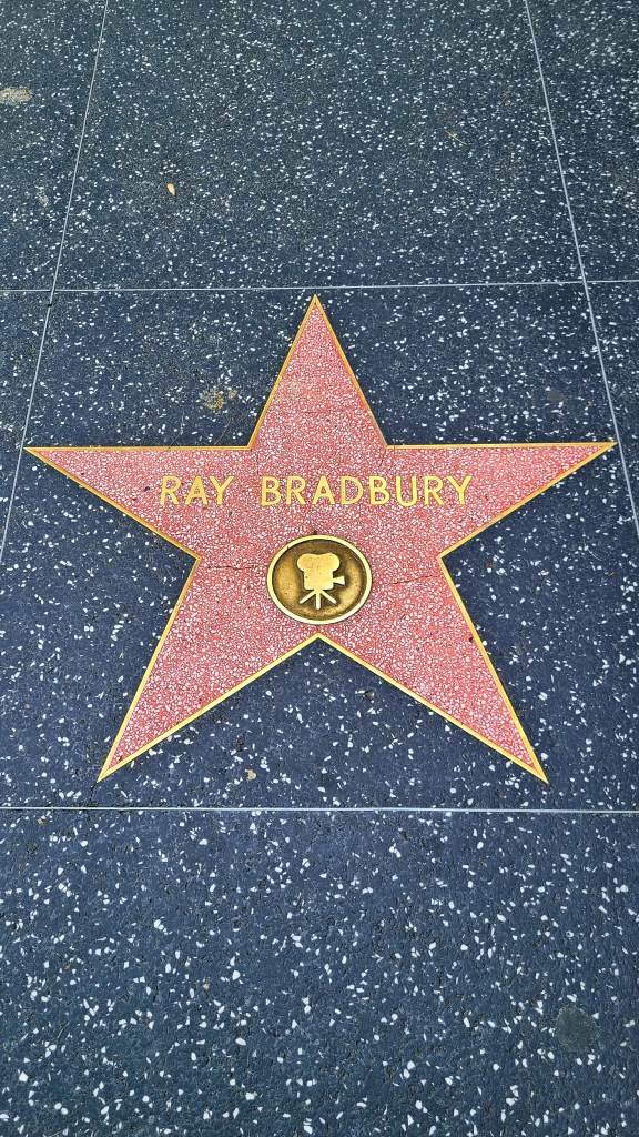 Los Angeles literary tour. Ray Bradbury Hollywood Walk of Fame star.