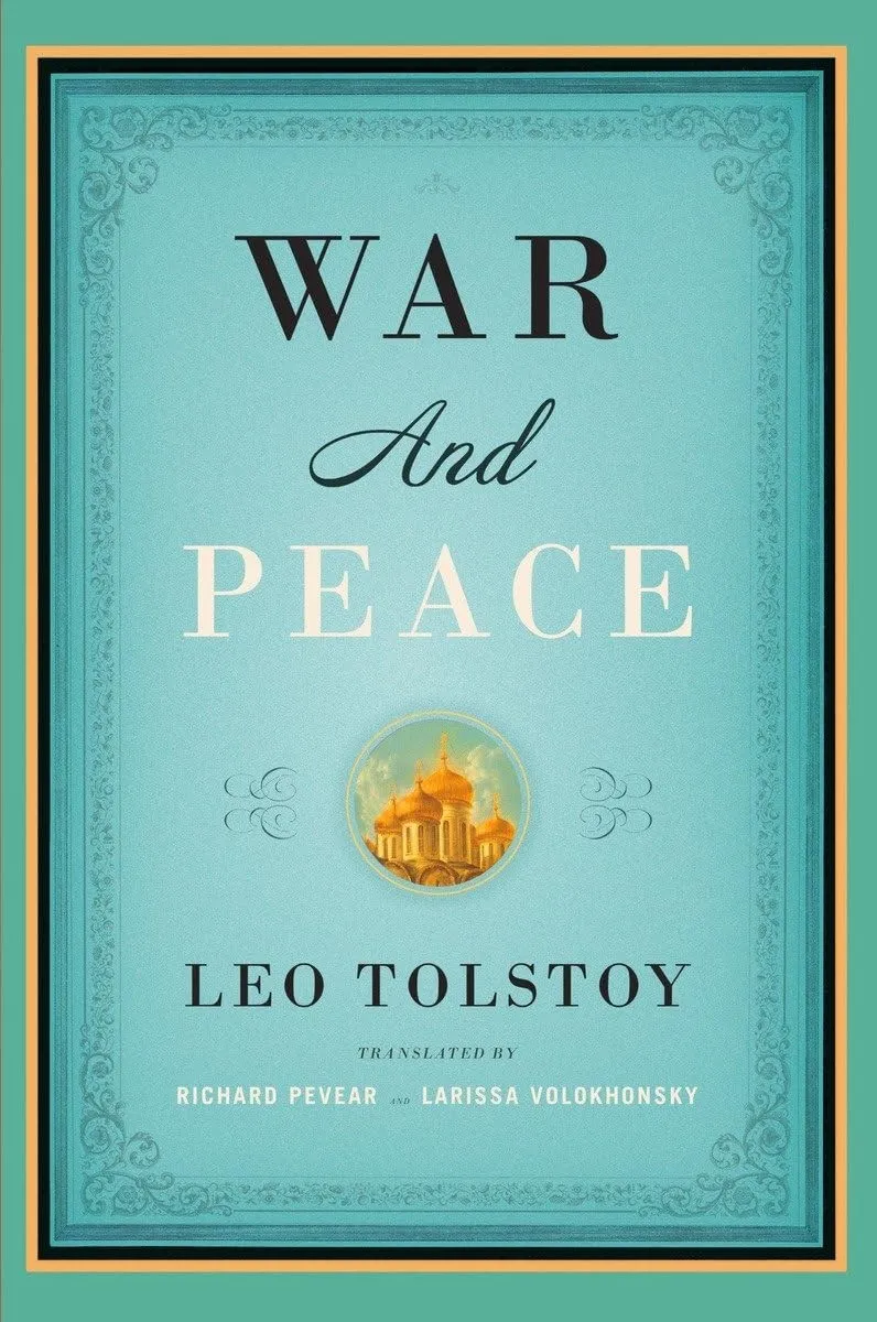 "War and Peace" by Leo Tolstoy book cover